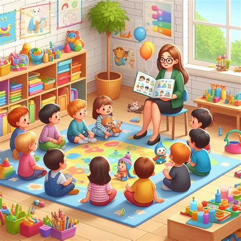 Ilustrácia mamy a dieťaťa pri lúčení pred bránou škôlky