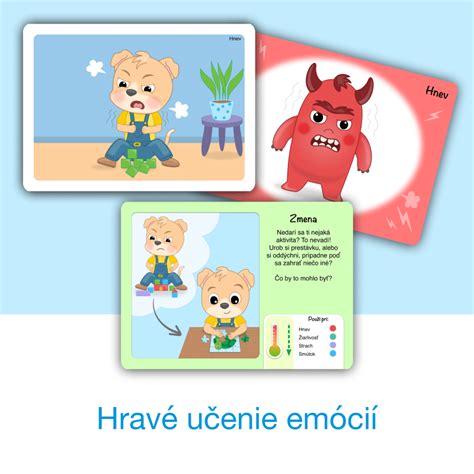 Graf znázorňujúci rôzne emócie detí (strach, radosť, zlosť)