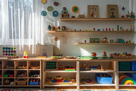 Infografika: Základné princípy Montessori metódy, pripravené prostredie, samostatnosť, pozorovanie, rešpektovanie