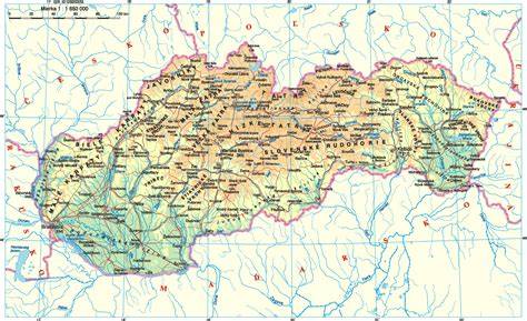 Mapa vodných revírov Slovenska