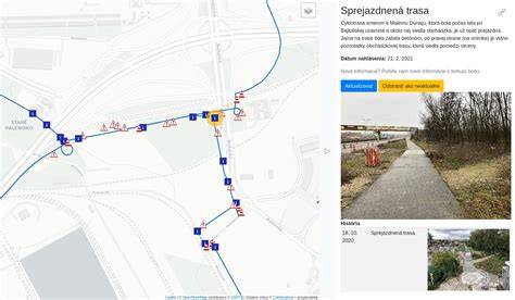 Mapa cyklotras s miestami vhodnými pre jazdu s detskou sedačkou