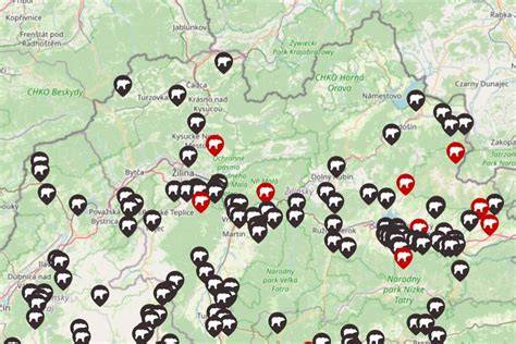Mapa rozšírenia: Kde najčastejšie používajú cestovné postieľky (domov, chata, dovolenka, prarodičia)
