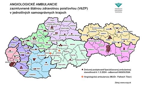 Mapa regionálnych ambulancií logopédov a pediatrov