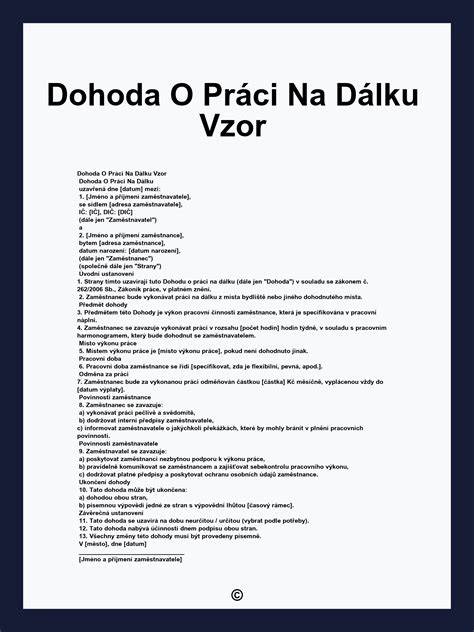 dohoda o práci ilustrácia