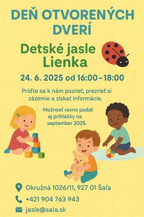Detské jasle Lienka v Zvolene: informácie a organizačné súvislosti