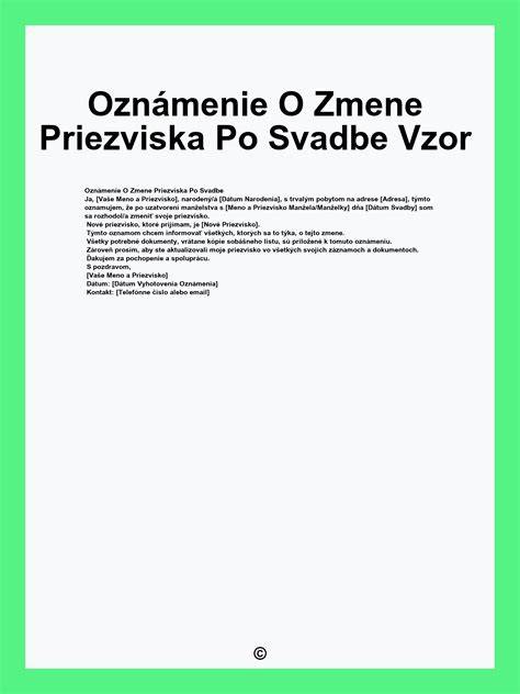 Mapa: Ktoré inštitúcie treba informovať po zmene priezviska
