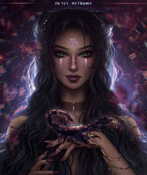 Žena Škorpión - ilustrácia