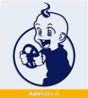 Logo a nálepky s motívom Dieťa v aute - ukážka dizajnu