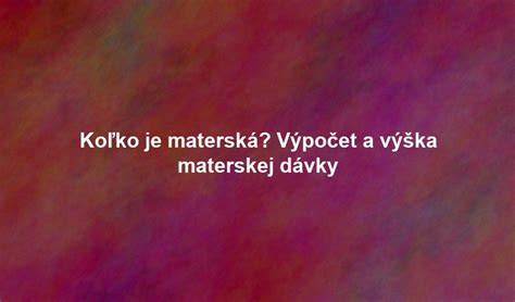 Ilustrácia: Rozloženie materskej dávky medzi matku a otca