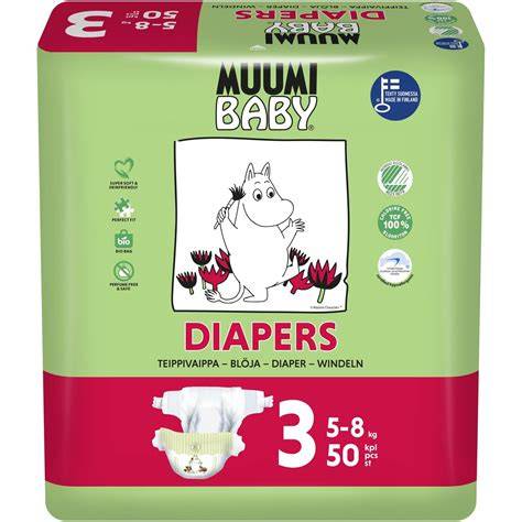 Produktová ilustrácia: Muumi Baby plenky pre novorodencov a dojčatá