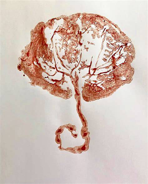Placenta a strom života - infografika procesu odtlačku placenty