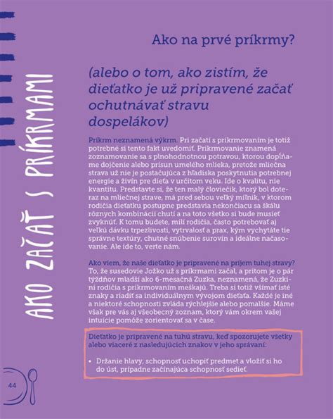 Obrázok znázorňujúci prvé príkrmy a postup zavádzania