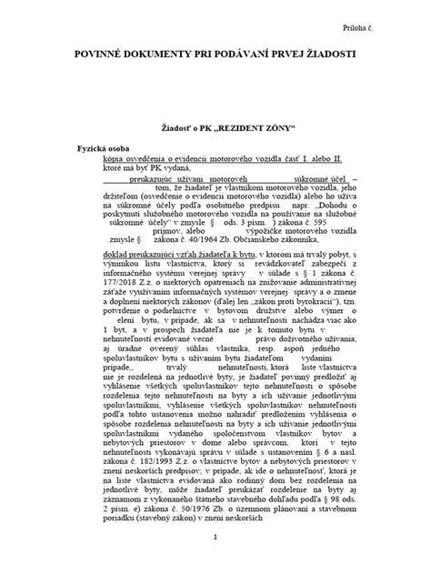 Proces a formuláre pri podávaní žiadostí