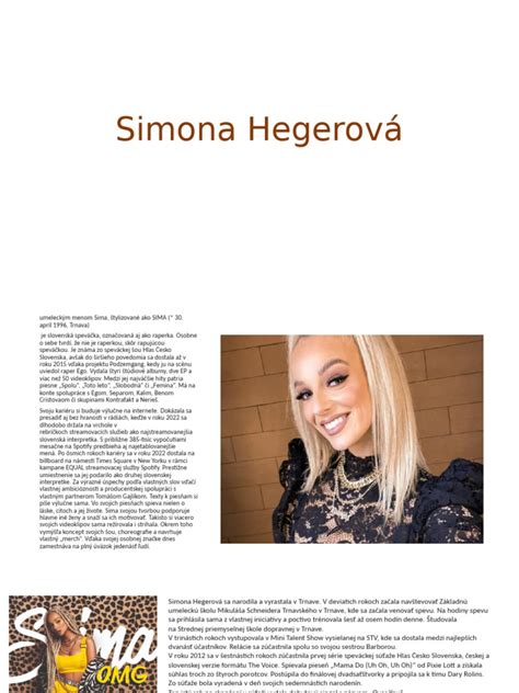 Simona Hegerová – príbeh úspešnej slovenskej speváčky