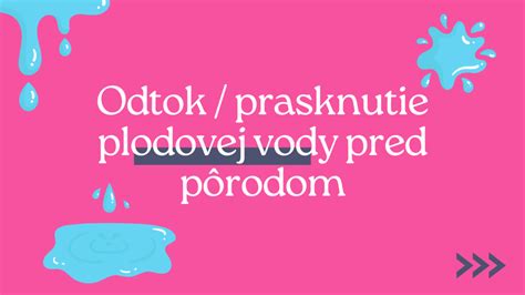 Schéma odtekania plodovej vody