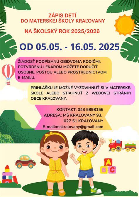 Podmienky prijatia dieťaťa do materskej školy bez zamestnania rodiča