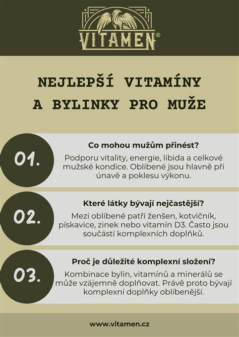 Infografika: Bylinky a vitamíny pri erektilnej dysfunkcii