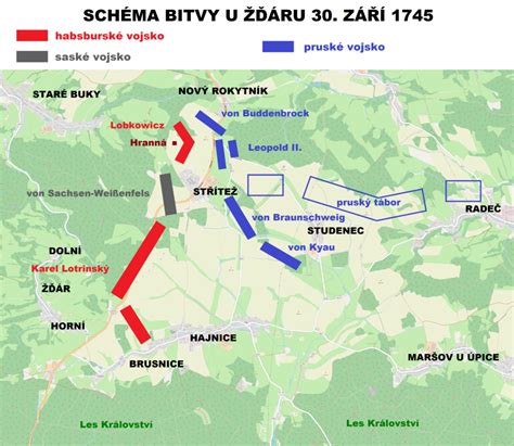 Mapa bitky pri Mühlbergu