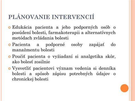 Diagram pooperačnej starostlivosti a režimu počas rekonvalescencie
