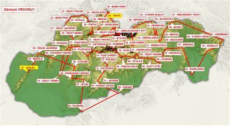 Infografika s mapami slovenských štítov a pohorí