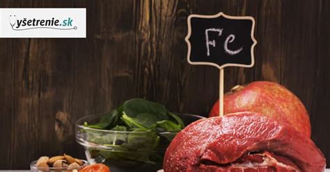 Obrázok s rôznymi potravinami bohatými na železo