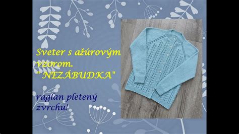 schéma raglánového pletenia