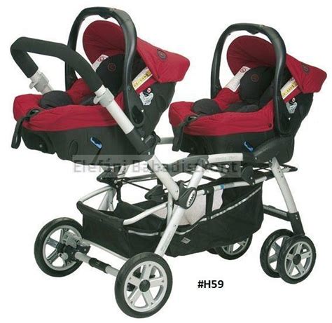 Schéma konštrukcie kočíka Jané Twin Two s dvoma sedadlami