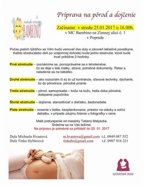 Infografika: Príprava na pôrod a prenatálna starostlivosť