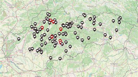Mapka: Miesta najčastejšieho predaja autosedačiek na Slovensku