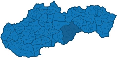 Mapa regiónu Gemer s Dobšinou
