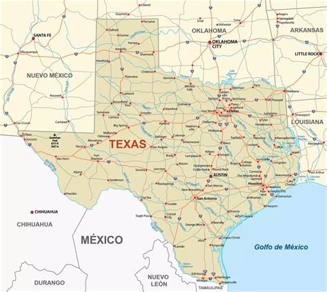 Mapa Texasu s vyznačeným mestom Abbott