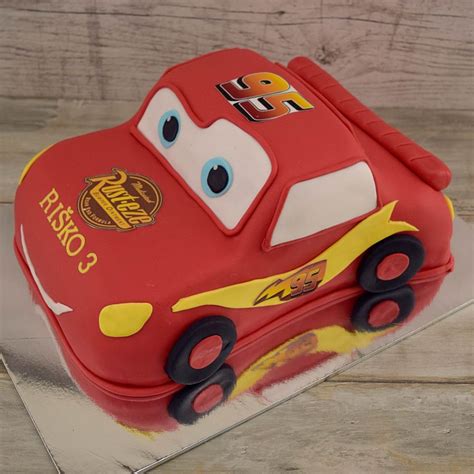 detská torta v tvare auta