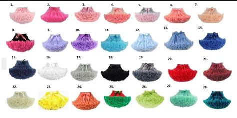 Rôzne farby a štýly tutu sukieň