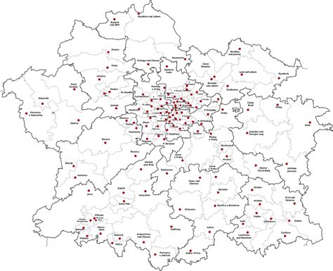 Mapa farností v Bratislavskej arcidiecéze
