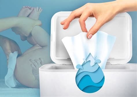 Ilustrácia jemnej detskej pokožky a vlhčených obrúskov