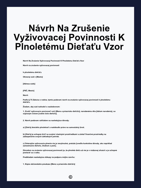 Zrušenie vyživovacej povinnosti voči plnoletému dieťaťu pri prerušení štúdia