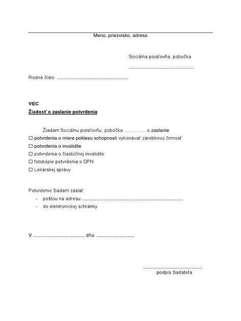 Ilustrácia lekárskeho potvrdenia o PN