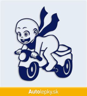 Dieťa na motorke s prilbou