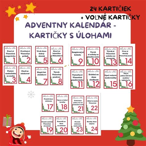 Adventný kalendár s aktivitami