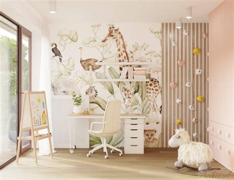 Ilustrácia detskej izby s tlmeným osvetlením a hračkami