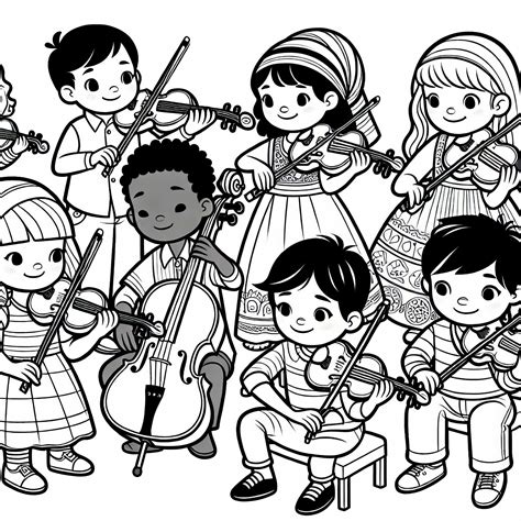 Deti hrajú na rôznych hudobných nástrojoch