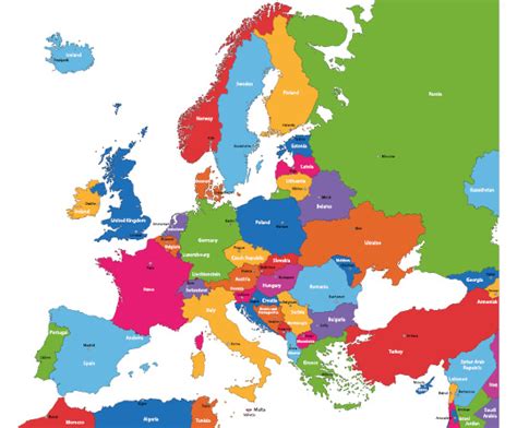 Mapa Európy s vyznačením štátov Varšavskej zmluvy