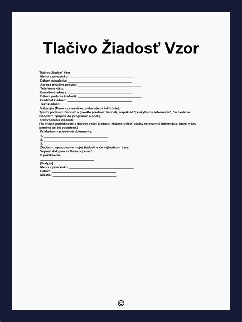 Vzor vyplnenej žiadosti o rodičovský príspevok