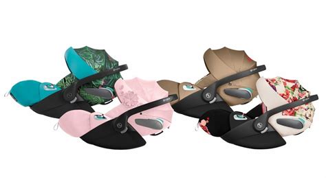 Ilustrácia rôznych typov poťahov na autosedačky Cybex