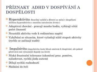 Infografika o triáde ADHD: pozornosť, hyperaktivita, impulzivita