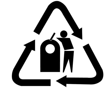 Symbol recyklácie textilu