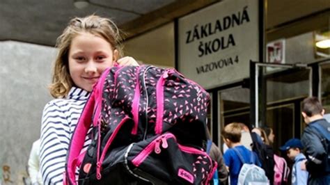 Deti správne si nasadzujú a nosia školské tašky