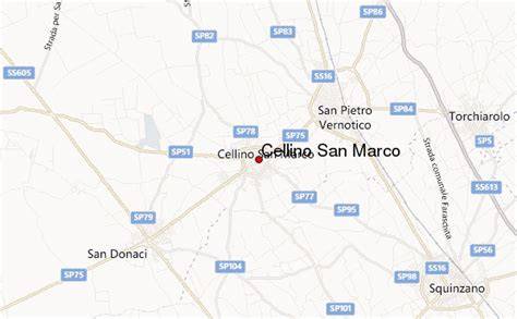 Mapa regiónu Apúlia a mesta Cellino San Marco