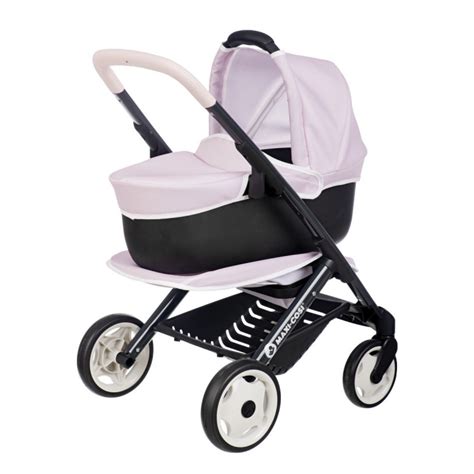 Kočík Smoby Maxi Cosi 3v1 - ružový, detail kočíka a nožná práca tkaniny