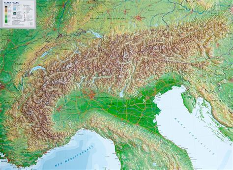 Mapa: Alpy a hlavné lokality výskumu bilancie masy ľadovcov
